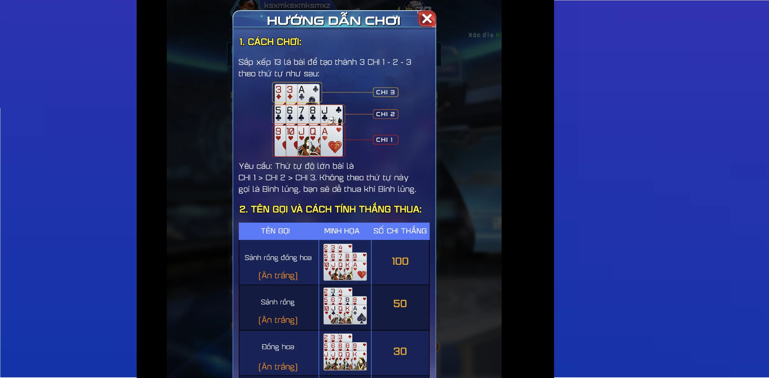 luat choi mau binh can nam luat choi mau binh can nam