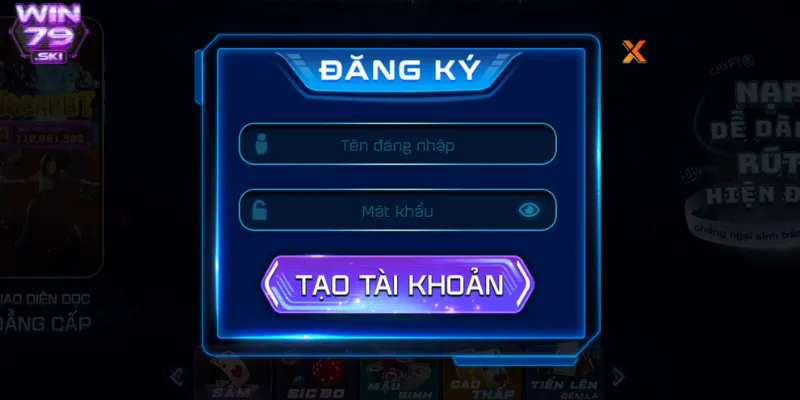Đăng ký và nạp tiền vào tài khoản dễ dàng
